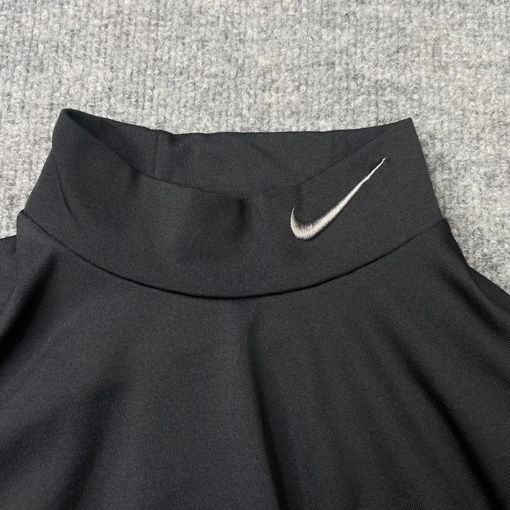 Nike Pro Combat Shirt Mens Medium Black Mock Neck Long Sleeve Dri-FIT Fitted